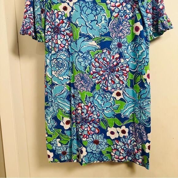 LILLY PULITZER Dress Women Size Medium Somerset Worth Blue May Flower - Picture 3 of 6